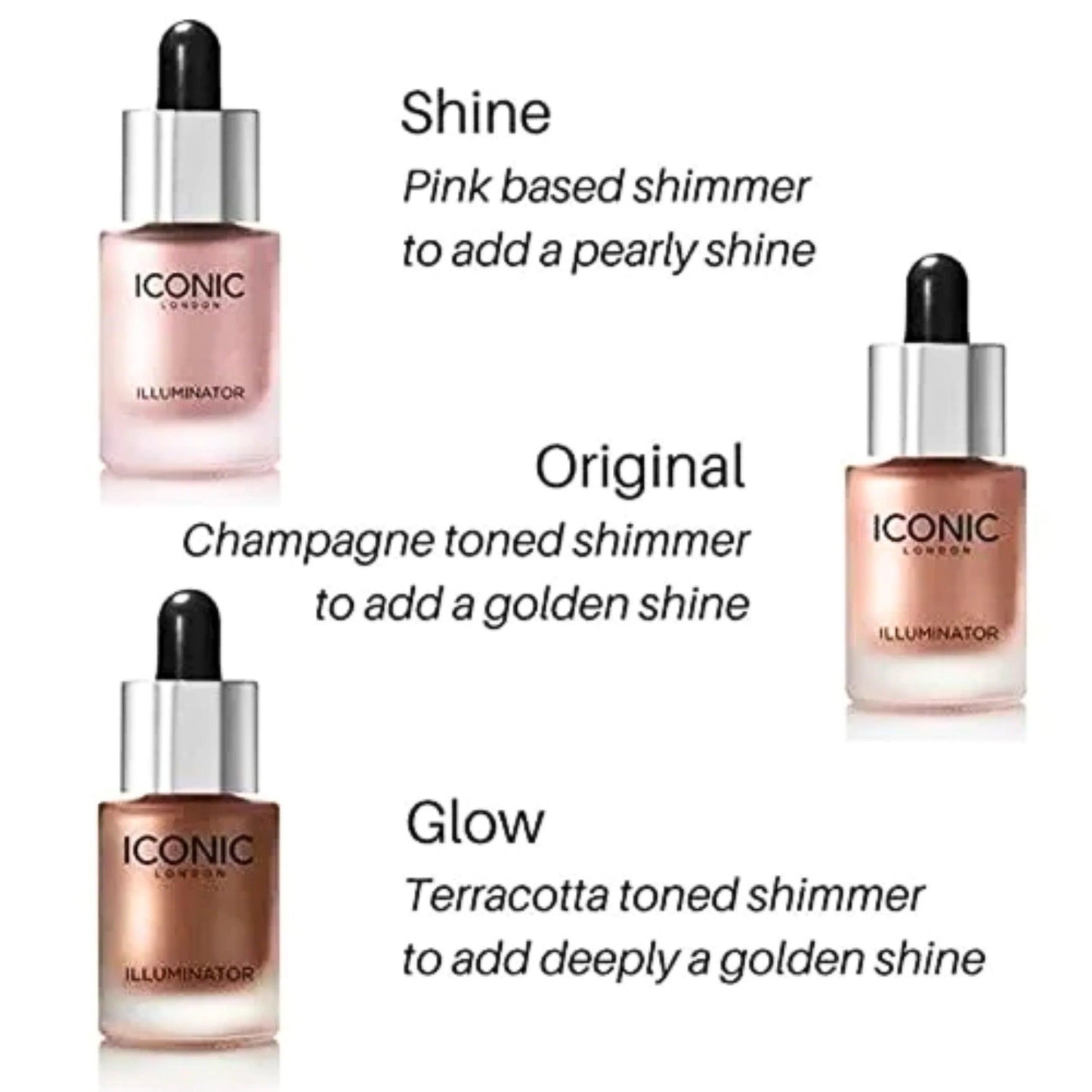 ICONIC London Illuminator Set Of 3 Liquid Highlighter