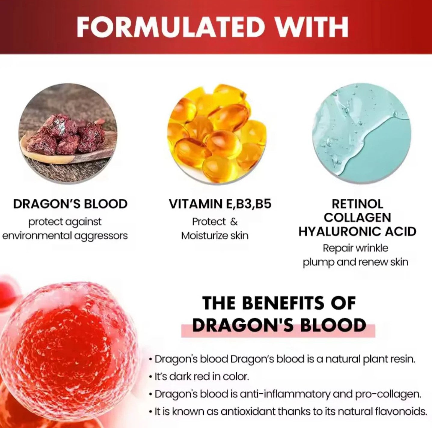 Dragon Blood Retinol Moisturizing Cream 🐉✨ | Korean Facial Cream for Dry & Rough Skin | Anti-Aging, Hydration