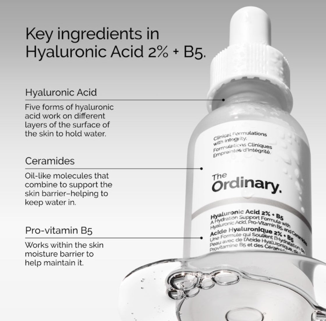 Hyaluronic Acid 2% + B5 Serum – Intense Hydration & Plumping Facial Serum for Glowing Skin – Vegan, Paraben-Free – 30ml