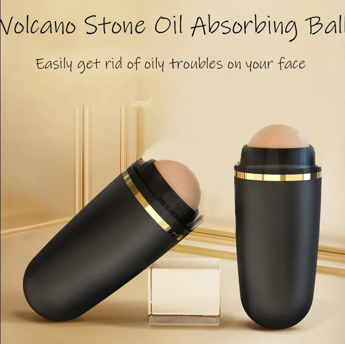 Premium Volcanic Oil-Absorbing Face Roller – Natural Skincare Tool for Shine-Free, Smooth Skin