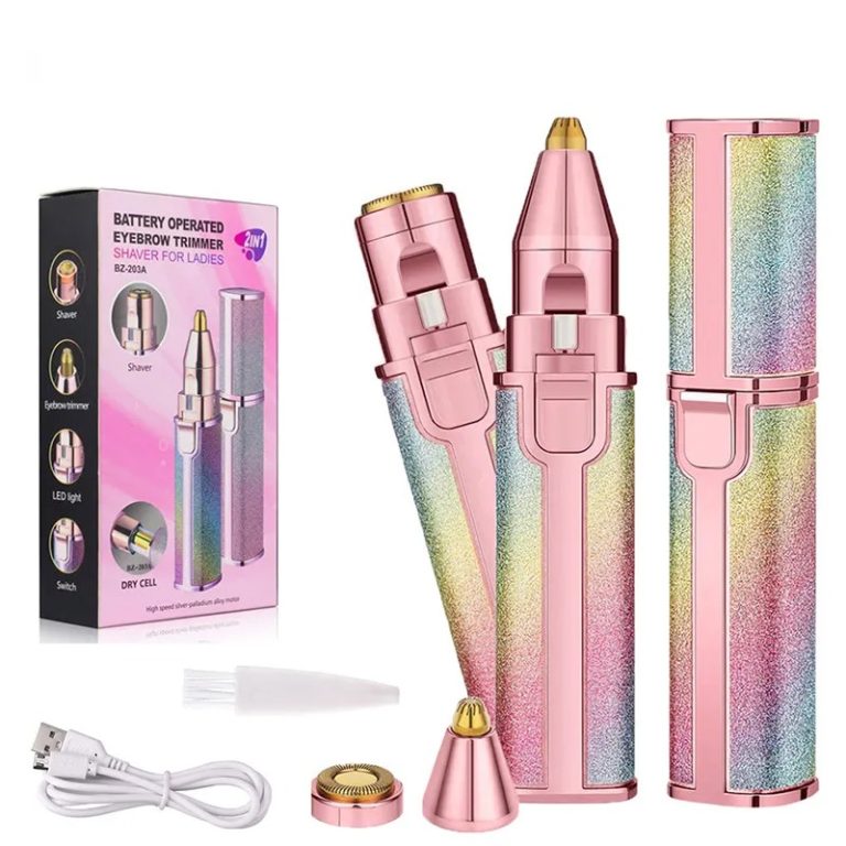 Electric Eyebrow Trimmer "2 in 1" Makeup Painless Eyebrow Epilator.