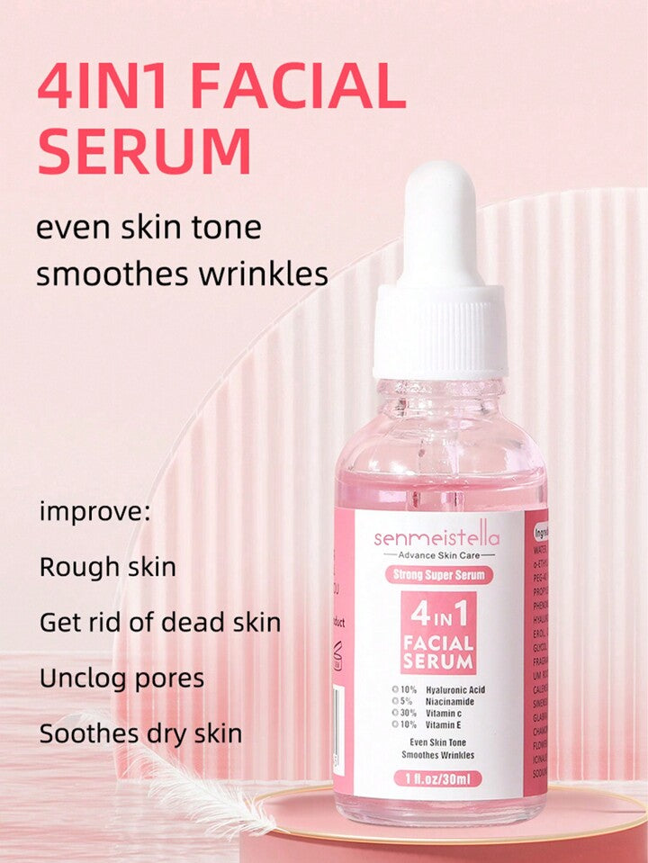 SADOER Facial Serum 4 IN 1 Repair & Nourish - Hyaluronic Acid, Niacinamide, Vitamin C & E