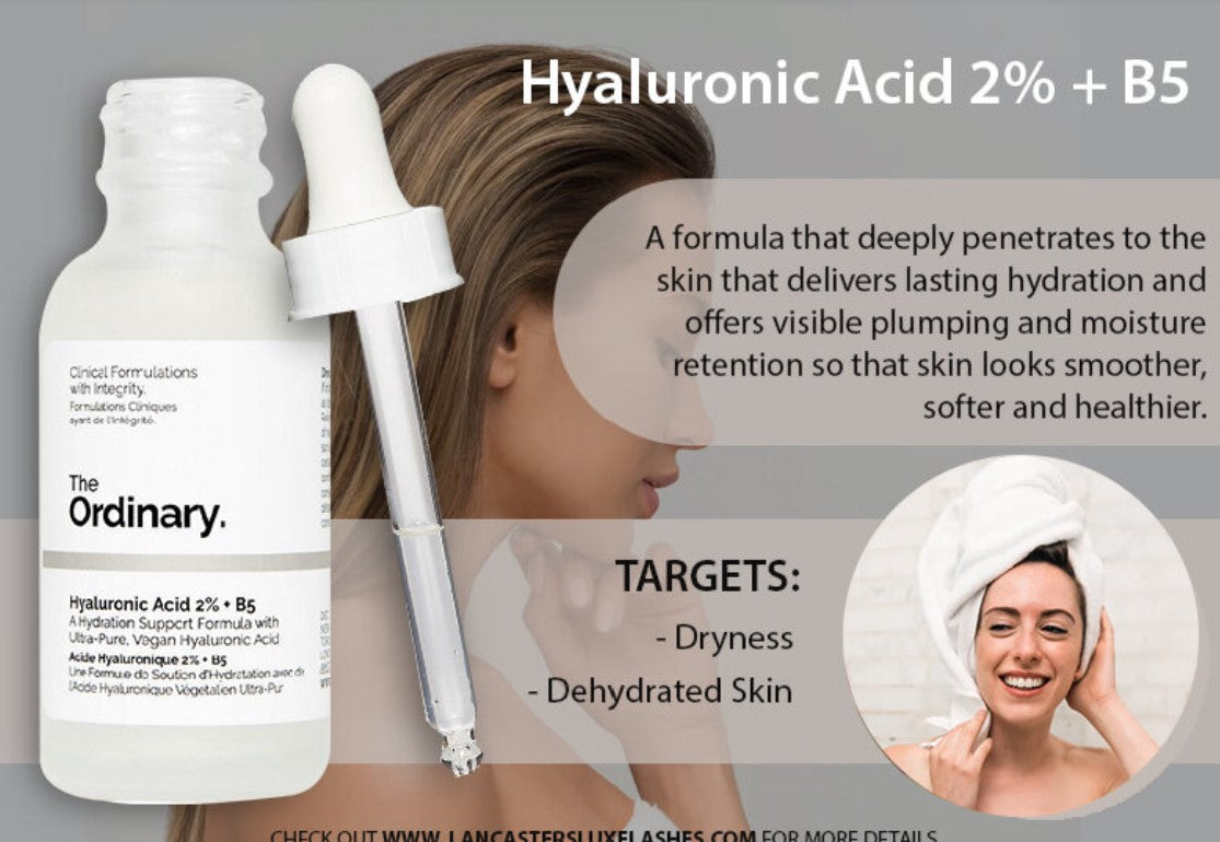 Hyaluronic Acid 2% + B5 Serum – Intense Hydration & Plumping Facial Serum for Glowing Skin – Vegan, Paraben-Free – 30ml
