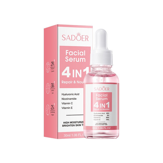 SADOER Facial Serum 4 IN 1 Repair & Nourish - Hyaluronic Acid, Niacinamide, Vitamin C & E