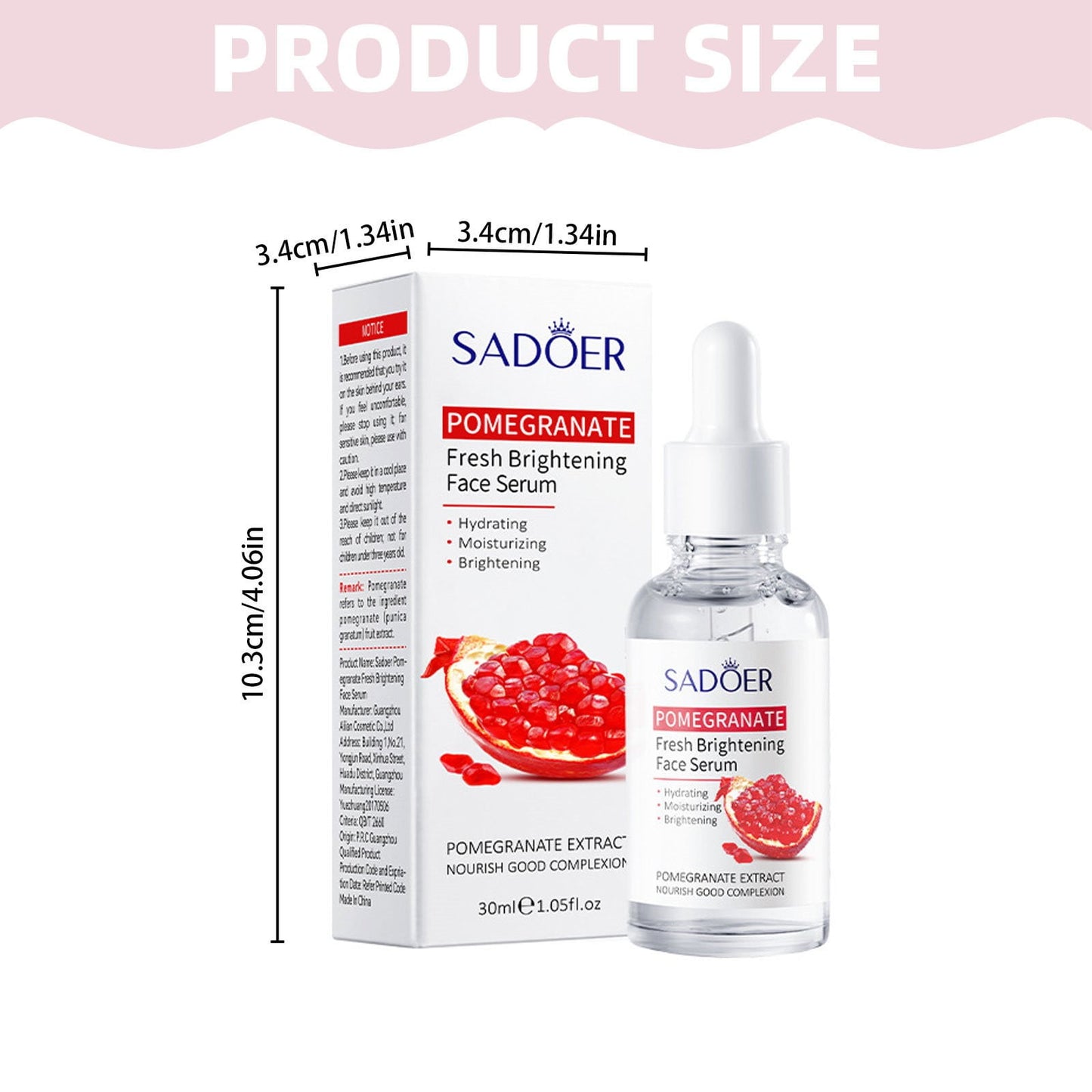 SADOER Pomegranate Fresh Brightening Face Serum